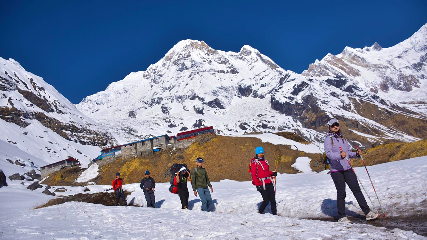Annapurna Base camp Trek In Nepal With Stunning Himalayan Mountain Views